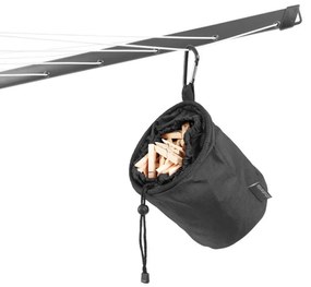 Brabantia Lift-O-Matic outdoor space 1003467, 50 m, Ρυθμιζόμενο ύψος, Μεταλλική ακίδα εκσκαφής, Θήκη, Τσάντα με κλιπς, Ανθεκτικό στη διάβρωση, Μαύρο