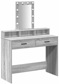 vidaXL Τραπέζι περιποίησης Γκρι 100 x 41 x 140 εκ. Επεξεργασμένο ξύλο