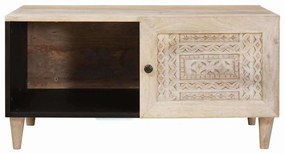 vidaXL Τραπεζάκι σαλονιού Μπεζ 80 x 50 x 40 cm Μασίφ ξύλο μάνγκο