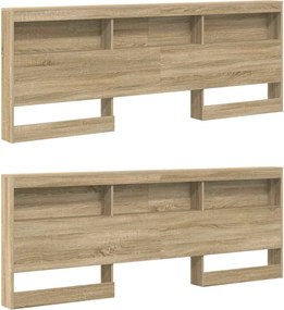 vidaXL Κεφαλάρι Αποθήκης με ράφι Δρύς Sonoma 180 cm Επεξεργασμένο ξύλο