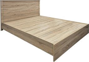 Κρεβάτι Athos pakoworld σε sonoma απόχρωση 160x200εκ