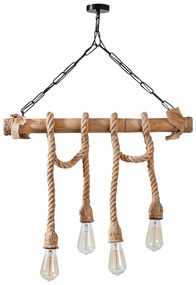 Intrahome ΦΩΤΙΣΤΙΚΟ ΟΡΟΦΗΣ 4ΦΩΤΟ ΞΥΛΙΝΟ ΜΕ ΣΧΟΙΝΙ 65x8x82 εκ. intraho-1645201