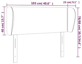 Κεφαλάρι με Πτερύγια Σκούρο Πράσινο 103x23x78/88 εκ. Βελούδινο 3117049
