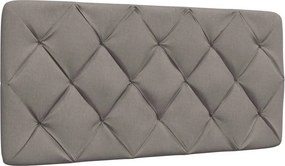 vidaXL Κρεβάτι με Στρώμα Taupe 100 x 200 εκ. Υφασμάτινο