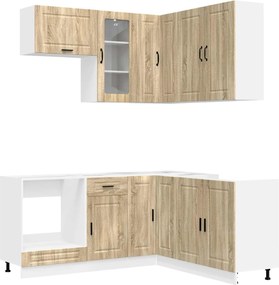 vidaXL Μονάδα κουζίνας PORTO 8 pcs Sonoma Δρυς Επεξεργασμένο Ξύλο