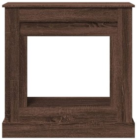 vidaXL Πλαίσιο Τζακιού Καφέ Δρυς 90x30x90 εκ. από Επεξ. Ξύλο