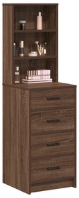 vidaXL Υψηλός Κάδος Καφέ Δρυς 40x41x135 εκ. Κατασκευασμένο Ξύλο
