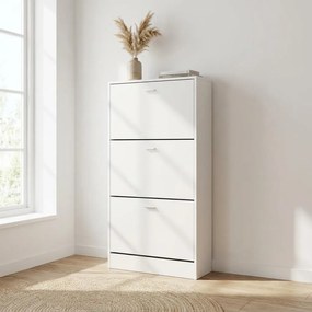 Παπουτσοθήκη Με 3 Ράφια/18 Θέσεων (63x24x120) Spitishop Slimline White