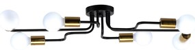 KQ 2633/6 MILES BLACK AND BRASS GOLD CEILING LAMP Δ3