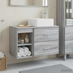 vidaXL Σετ Επίπλων Μπάνιου 2 pcs Γκρι Sonoma Επεξεργασμένο Ξύλο