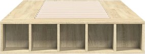 vidaXL Πλαίσιο Κρεβατιού Sonoma Δρυς 90x200 εκ. Επεξεργασμένο Ξύλο