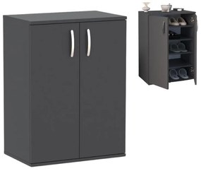 Παπουτσοθήκη - Ντουλάπι Manolo Megapap χρώμα ανθρακί 60x38x81,4εκ.-GP041-0084,4