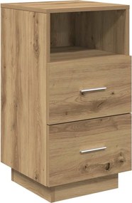 vidaXL Κομοδίνο με 2 συρτάρια Αρτισιανή Δρυς 36x36x68 εκ.