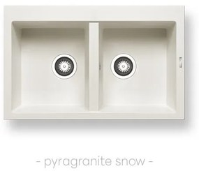 Pyramis Νεροχύτης Pyragranite Alazia (79x50) 2B Snow