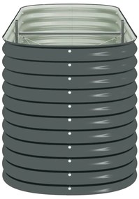 vidaXL Ζαρντινιέρα Υπερυψωμένη Γκρι 240x80x81 εκ. Γαλβανισμ. Χάλυβας