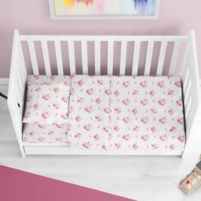 Σεντόνια Κούνιας (Σετ) Dimcol Unicorn 208 White-Pink