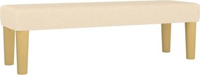 vidaXL Κρεβάτι Boxspring με Στρώμα Κρεμ 140x200 εκ. Υφασμάτινο