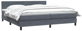 ΚΡΕΒΑΤΙ BOXSPRING ΜΕ ΣΤΡΩΜΑ ΣΚΟΥΡΟ ΓΚΡΙ 180X210 ΕΚ. ΒΕΛΟΥΔΙΝΟ 3316414