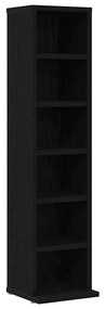 vidaXL ντουλάπι CD  Μαύρη δρυς 21x20x88 cm Κατασκευασμένο ξύλο