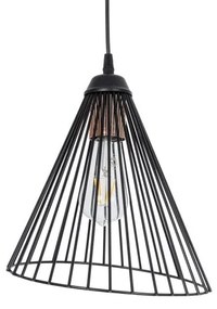 ARCWIRE 203-0015 Μοντέρνο Κρεμαστό Φωτιστικό Πλέγμα Μονόφωτο 1 x E27 IP20 Μαύρο Μέταλλο-Μ25 x Π25 x Υ30cm Globostar 203-0015 Μαύρο
