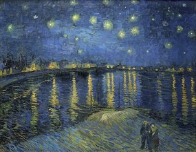 Αναπαραγωγή Νύχτα με αστέρια πάνω από τον Ροδανό, Vincent van Gogh