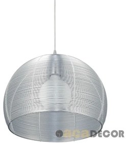 Φωτιστικό κρεμαστό μεταλλικό νίκελ με πλέγμα Φ40 ACA-V28507IP40-Νίκελ Ματ V28507IP40