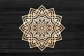 Σετ των 2 Intra απο ξύλο plywood 3mm-4mm πάχος Τρισδιάστατη Mandala Δίασταση 30x30 cm INTRAFABR-69574219