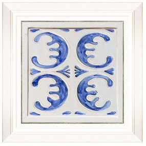 Κάδρο Folk Tiles III FA13250 50x50cm Blue MindTheGap Τετράγωνοι Ξύλο