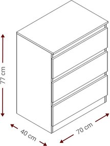 Συρταριέρα Juniper 3S-Leuko