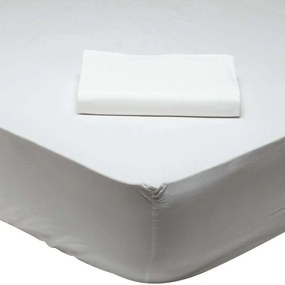 Σεντόνι Με Λάστιχο 1001 White Das Home Μονό 100x200cm Με Λάστιχο 100% Cotton