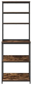 vidaXL Ράφι Κουζίνας Καπνιστό Δρύς 60 x 40 x 168 εκ Επεξεργασμένο ξύλο