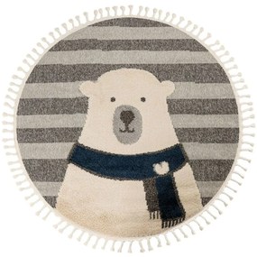 Χαλί Fano 398 Bear Grey-Cream Obsession 133X133cm Round