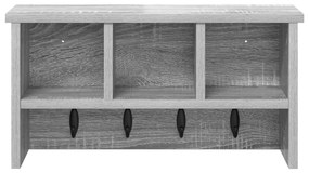 vidaXL Τοίχου Κρεμάστρα Γκρι sonoma 50 x 16 x 26 εκ Επεξεργασμένο ξύλο