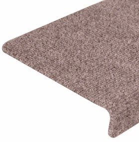 vidaXL Πατάκια Σκάλας 5 τεμ. Καφέ 65x21x4 εκ. Βελονιασμένα
