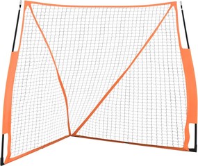 VidaXL Δίχτυ Μπέιζμπολ Πορτοκ.&Μαύρο 183x182x183εκ. Ατσάλι&Πολυεστέρας