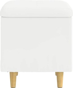 vidaXL Οθωμανικό αποθήκευσης Λευκός 40 x 40 x 45 cm Τεχνητό δέρμα