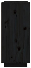 vidaXL Ντουλάπι Μαύρος 60x35x80 εκ. από Μασίφ Ξύλο Πεύκου