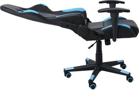 BF9150 Gaming Πολυθρόνα Γραφείου, Ανάκλιση Πλάτης έως 90°, Pu Μαύρο - Μπλε   1τμχ