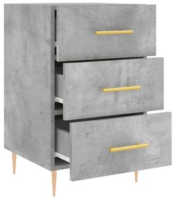 vidaXL Κομοδίνο Γκρι Σκυροδέματος 40x40x66 εκ. από Επεξεργασμένο Ξύλο