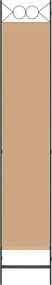 vidaXL 3-Panel Room Divider Μπεζ 120 x 220 cm Ύφασμα