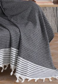Stewehome Κάλυμμα πολυθρόνας από βαμβάκι με φούντες 150x180 cm