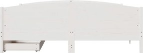 vidaXL Σκελετός Κρεβ. Χωρίς Στρώμα Λευκό 160x200 εκ Μασίφ Πεύκο