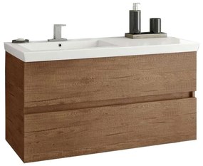 Πάγκος μπάνιου με Νιπτήρα Luxus 100 - Pl Wood Dark