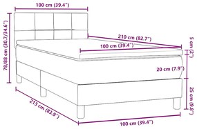 ΚΡΕΒΑΤΙ BOXSPRING ΜΕ ΣΤΡΩΜΑ ΑΝΟΙΧΤΟ ΓΚΡΙ 100X210 ΕΚ. ΒΕΛΟΥΔΙΝΟ 3316197