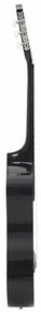 vidaXL Κιθάρα Western Classical Cutaway Σετ 12 Τεμ. 6 Χορδές Μαύρη 38&quot;