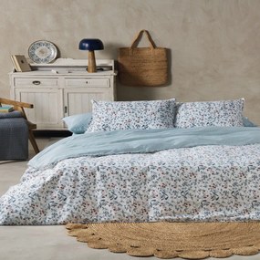 Κουβερλί Carnation 32 Ciel-Red Kentia Υπέρδιπλo 230x250cm 100% Cotton Satin