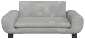 vidaXL Καναπές Παιδικός Ανοιχτό Γκρι 70 x 45 x 33 εκ. από Βελούδο
