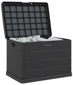 vidaXL Κουτί αποθήκευσης κήπου Ανθρακί 77.5 x 54.5 x 53 εκ. Πλαστικό