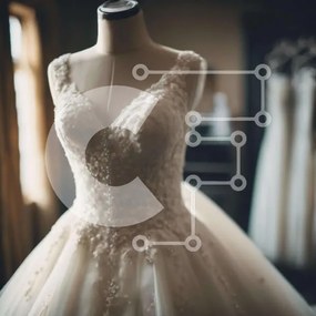 Σετ των 2 Intra Συλλεκτικό Ξύλινο Παζλ Plywood 4mm - Επίδειξη νυφικών Σε Ξύλινο Κουτί - Διαστάσεις: 10x10 cm – 25 κομμάτια