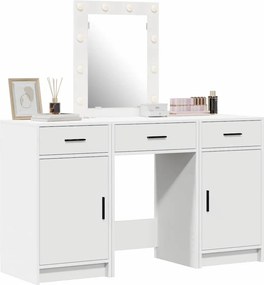 vidaXL Τραπέζι περιποίησης Λευκό 50 x 41 x 135 εκ Επεξεργασμένο ξύλο
